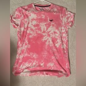 Hollister Pink Tie Dye Tee Shirt